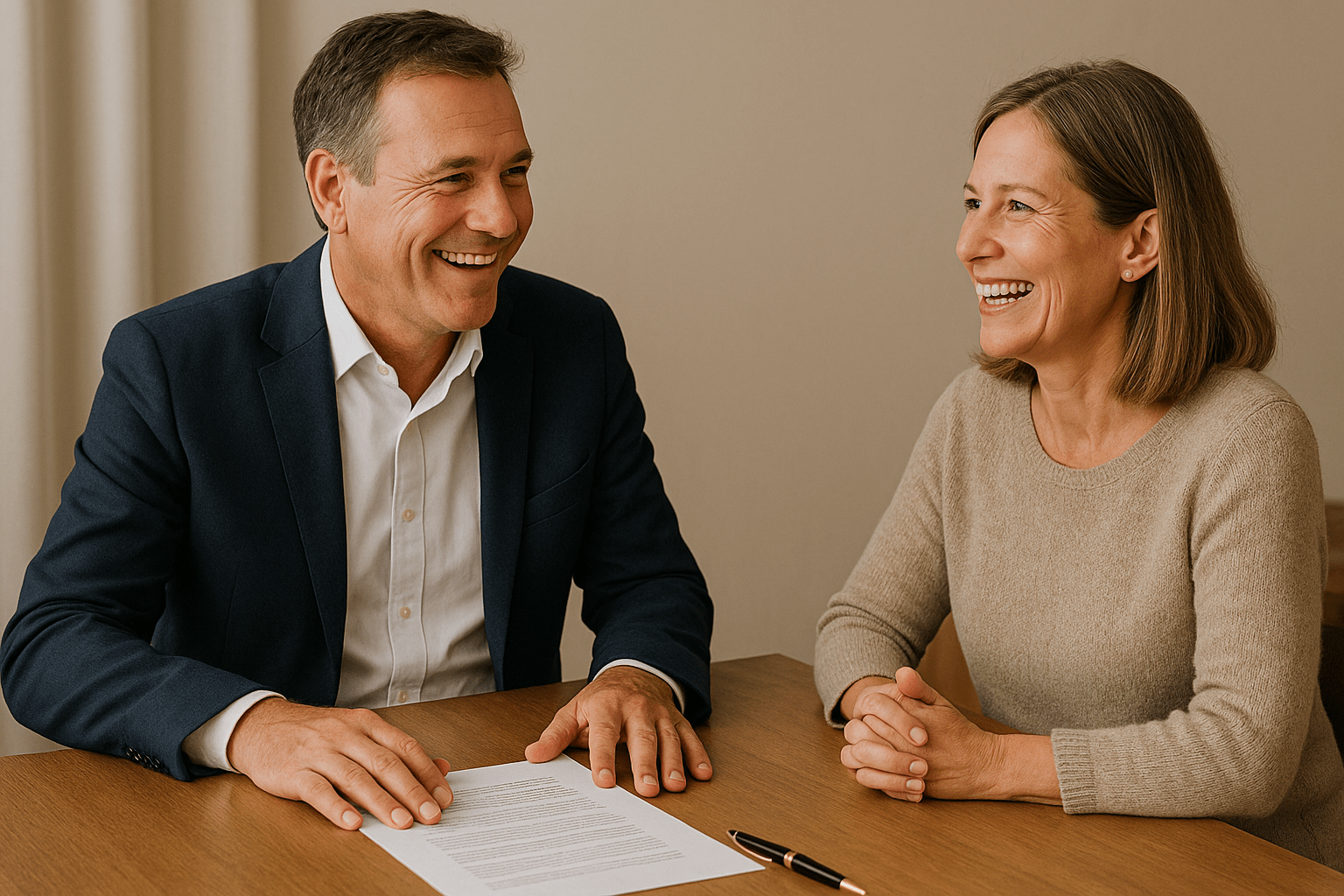 Person unterschreibt Notfallplan